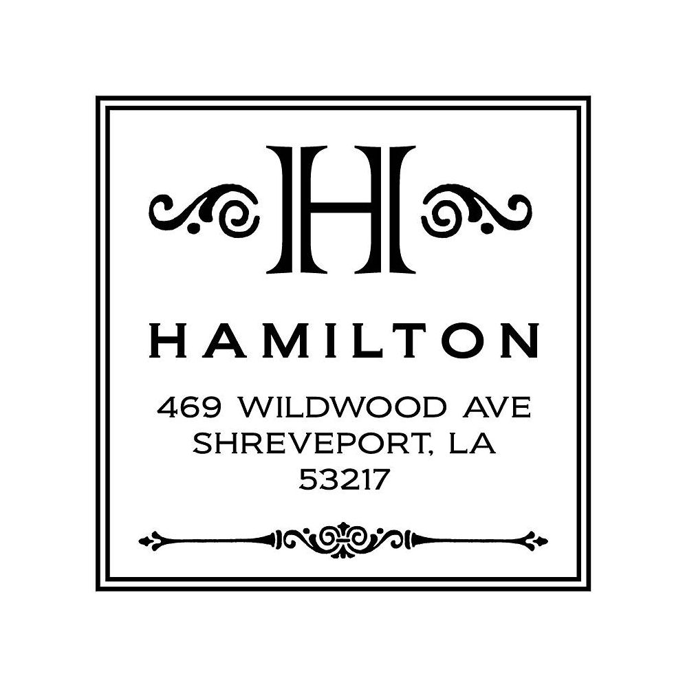 Monogram Flourish Custom Stamp Set