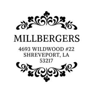 Floral Top/Bottom Custom Stamp Set