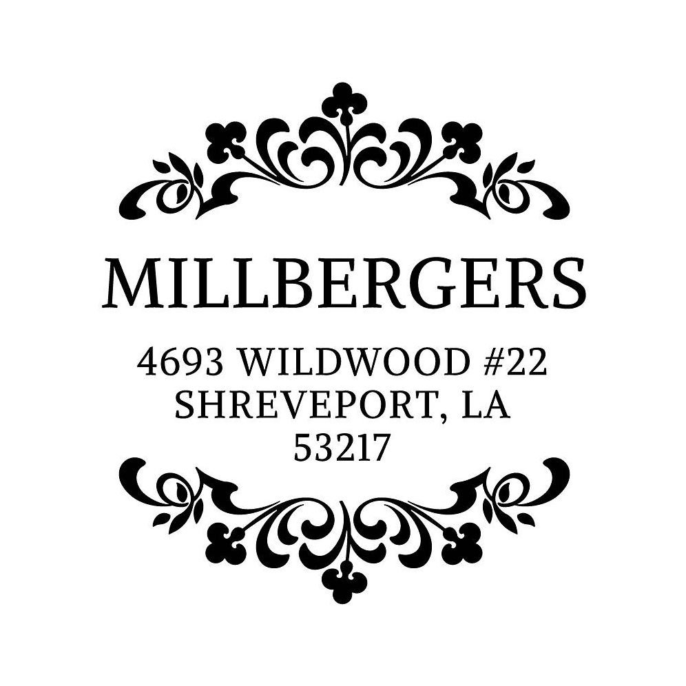 Floral Top/Bottom Custom Stamp Set