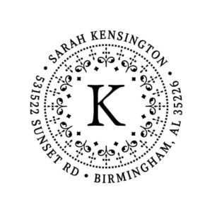 Deco Monogram Custom Stamp Set