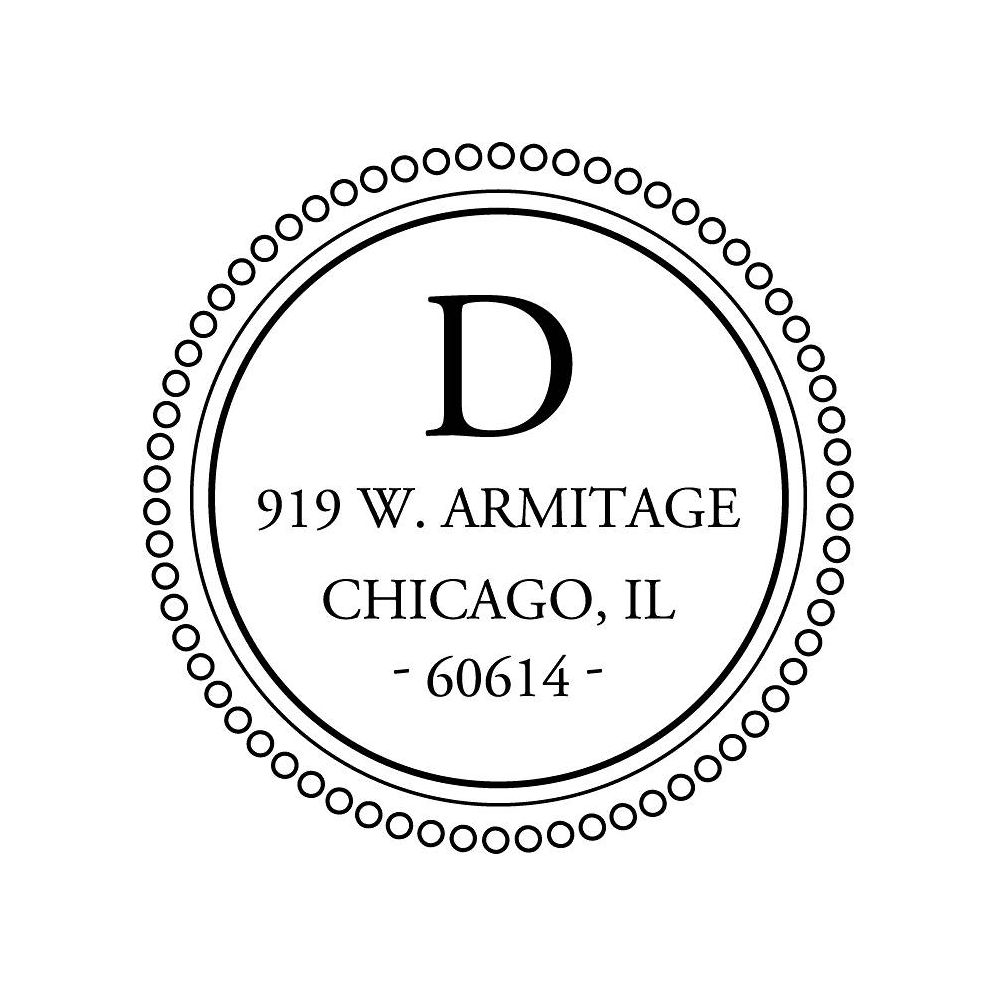 Pearl Border Custom Stamp Set