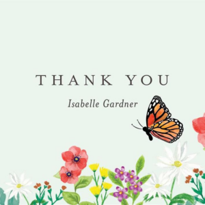 Butterfly Garden Thank You Notes