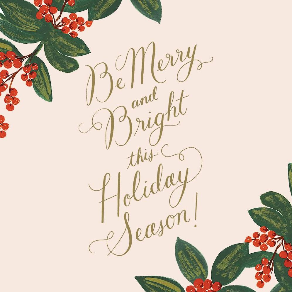 Holly Berries Holiday Photo Card