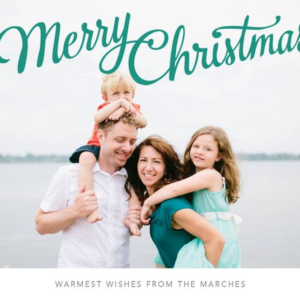 Classic Christmas Horizontal Photo Card