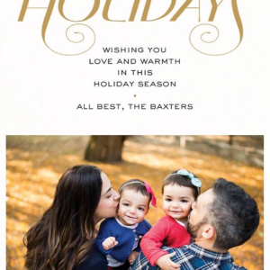 All Curled Up Holiday Photo Card