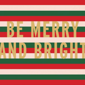 Bright Stripes Holiday Card