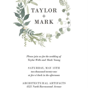 619425314.png Greenery Wreath Wedding Invitation