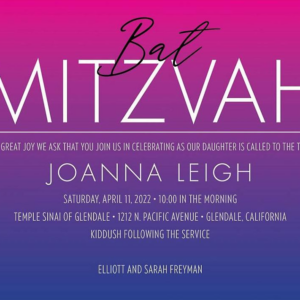 619425433.png Ombre Bat Mitzvah Invitation
