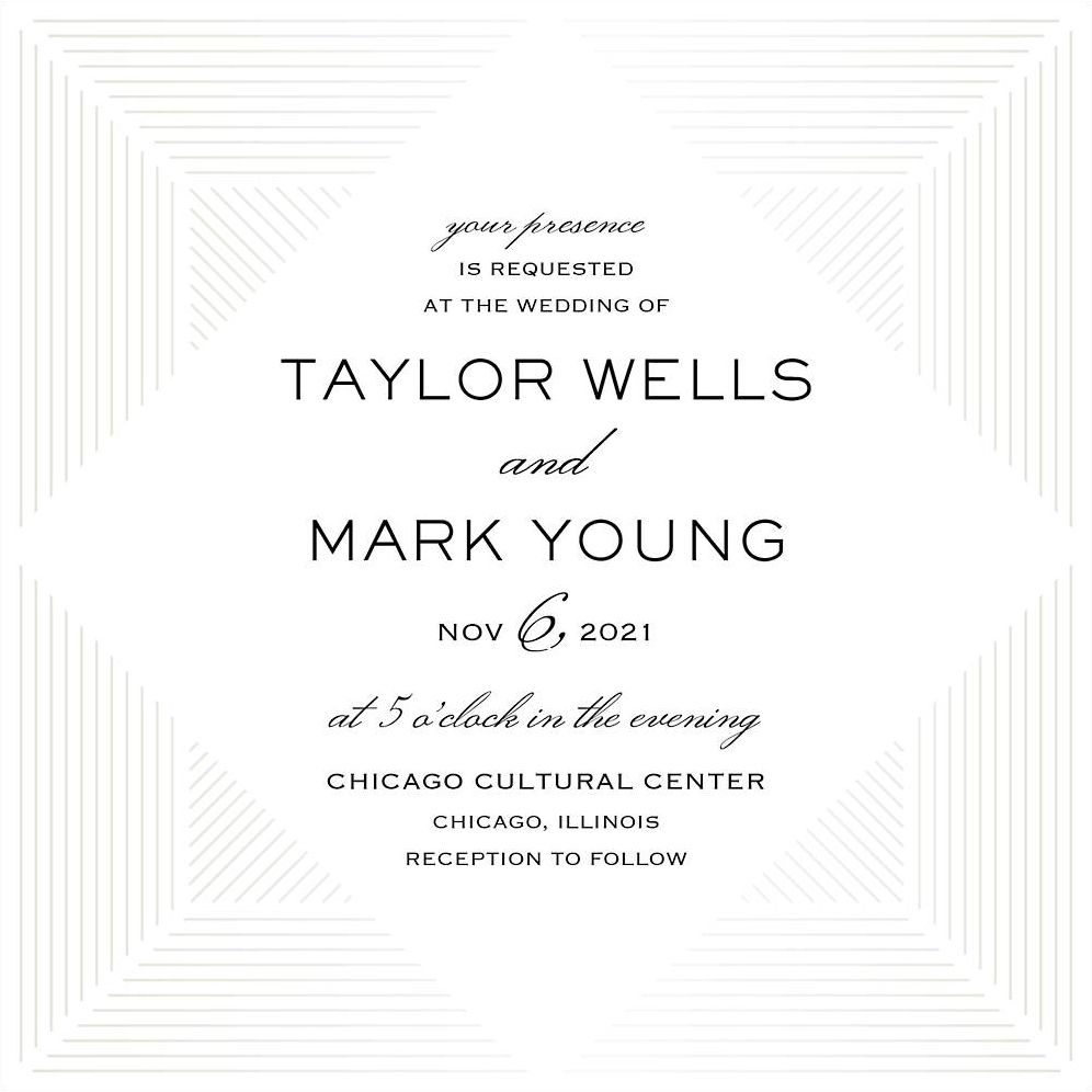 Diamond Edge Wedding Invitation