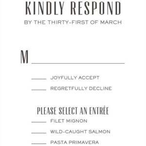 Nouveau Tulips Response Card