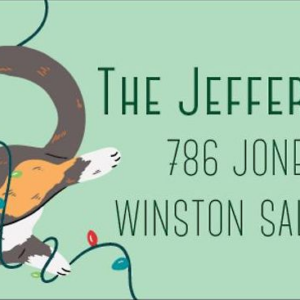 Cats in Trouble Holiday Return Address Label