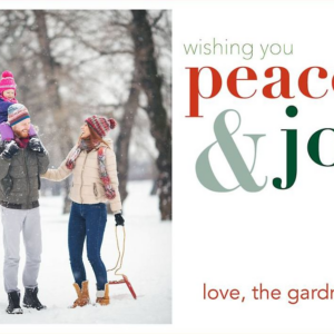Peace & Joy Holiday Photo Card