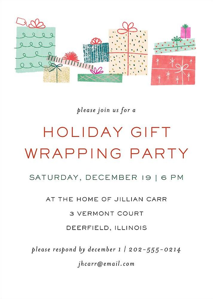 Holiday Presents Invitation