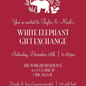 White Elephant Holiday Party Invitation