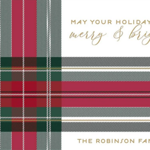 Festive Plaid Holiday Card