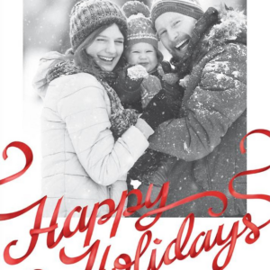 619426178.png Ribbon Happy Holidays Photo Card