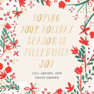 Merry Florals Holiday Card