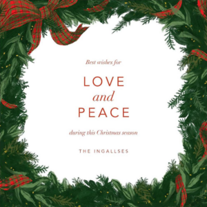 619427288.png Plaid Wreath Frame Holiday Card