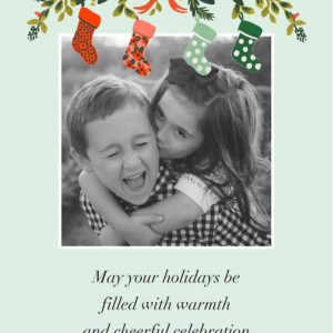 Family Stocking Photo Card