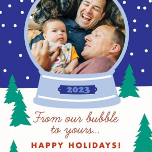 Snow Bubble Holiday Photo Card