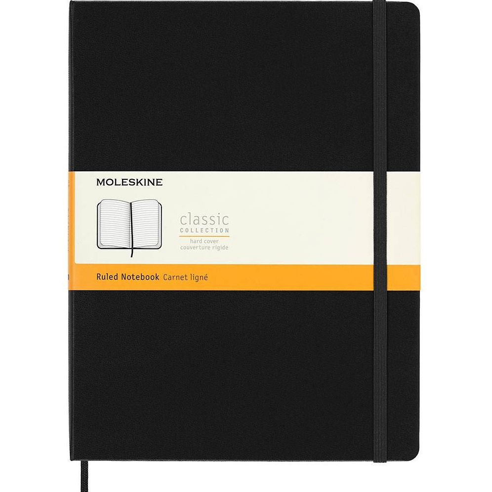 Moleskine Classic Notebook, Extra Large, Ruled, Black, Hard Cover (7.5 x 10)
