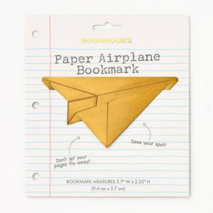 619427651.png Paper Airplane Brass Bookmark