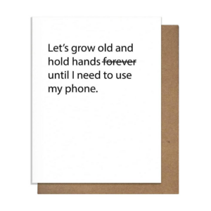 Grow Old & Hold Hands Anniversary Card