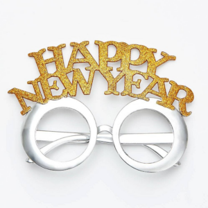 Happy New Years Glitter Glasses