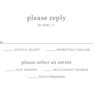 Fleurs d'Alençon Response Card