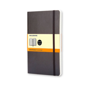 Moleskine Classic Notebook, Large, Ruled, Black, Soft Cover (5 x 8.25)