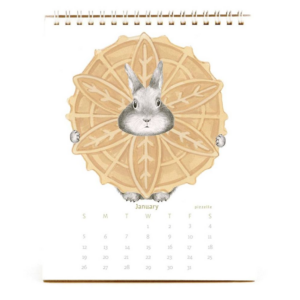 619428090.png 2025 Dear Hancock Bunny Desk Calendar