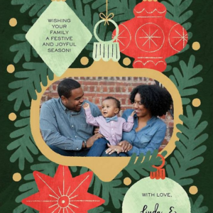 Christmas Bulbs Holiday Photo Card