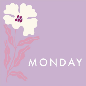 Funky Floral Square Personalized Label