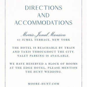 Bow Border Blue Information Card