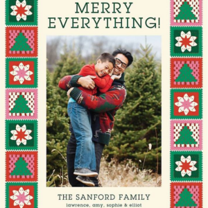 Crochet Squares Holiday Photo Card