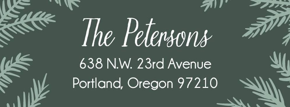 Playful Pine Boughs Holiday Return Address Label