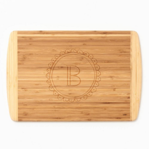 Hand Drawn Scallop Two-Tone Cutting Board