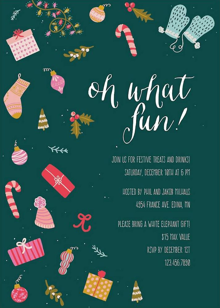 Oh What Fun Holiday Invitation