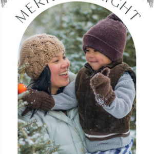 Evergreen Garland Arch Holiday Photo Card