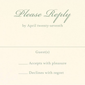 English Ivy Response Card