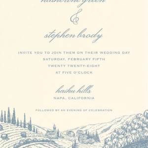 Wine Country Wedding Invitation