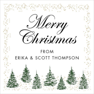 619428312.png Snowy Winter Green Tree Border Holiday Gift Tag Label