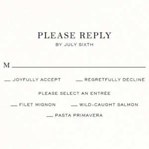 Fine Dandelion Response Card