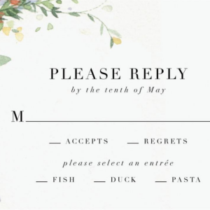 Watercolor Garland Response Card