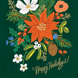 Evergreen Holiday Bouquet Holiday Card