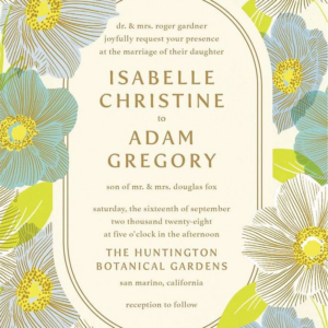 Anemone Pool Wedding Invitation