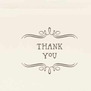 Vintage Marquis Letterpress Thank You Card Set