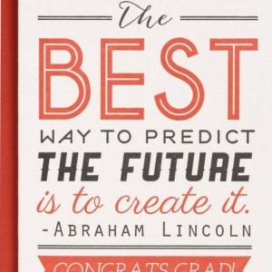 619430306.png Predict Future Letterpress Graduation Card
