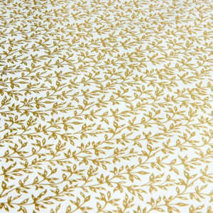 Gold Vines on Cream Stone Wrapping Paper
