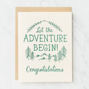619432657.png Let the Adventure Begin Letterpress Graduation Card